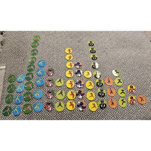 Vintage 1990s Power Ranger Pogs- Milk Caps-  Lot Of 14